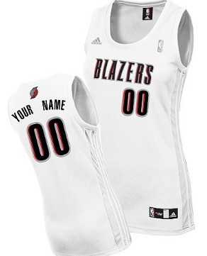 Women%27s Customized Portland Trail Blazers White Basketball Jersey->customized nba jersey->Custom Jersey